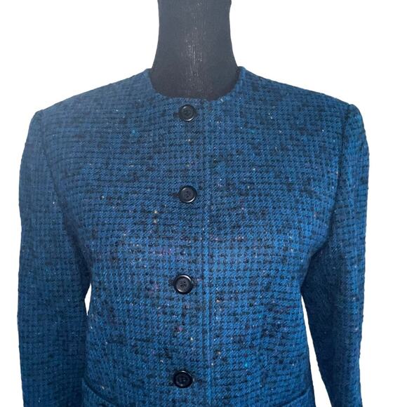 Pendleton Tweed Wool Office Career Suit Blazer Jacket Size 6 - Picture 2 of 9